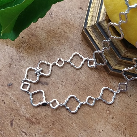 Nadri White Rhodium Alhambra Necklace - Picture 4 of 10